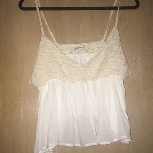 White lace crotchet top Charlotte Russe